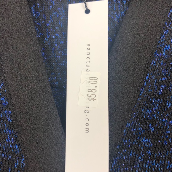 Sanctuary Sienna Blue Metallic Top NWT Size M - Picture 9 of 9